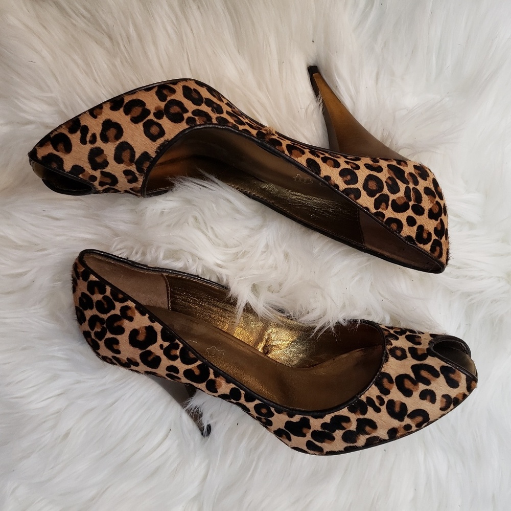 ALDO Leopard Peep Toe Pumps, SIZE 8.5